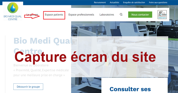 Comment accéder à mes résultats d'analyse sur www.biomediqualcentre.fr ?