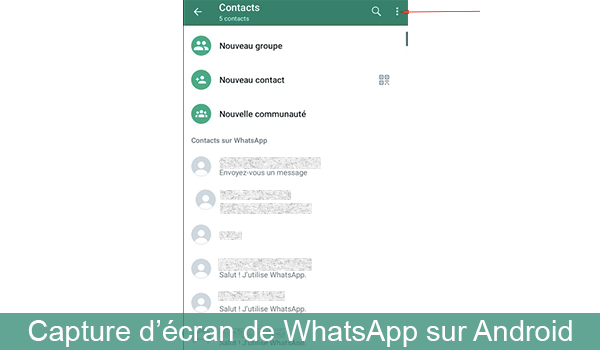 Faire apparaître les noms dans WhatsApp sur Android
