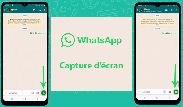 Première méthode pour enregistrer et envoyer votre message vidéo sur WhatsApp