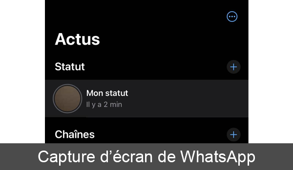 Effacer un statut WhatsApp sur iPhone